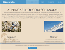 Tablet Screenshot of goetschenalm.com
